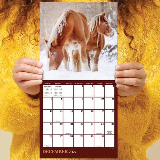 2027 Horses Mini Calendar